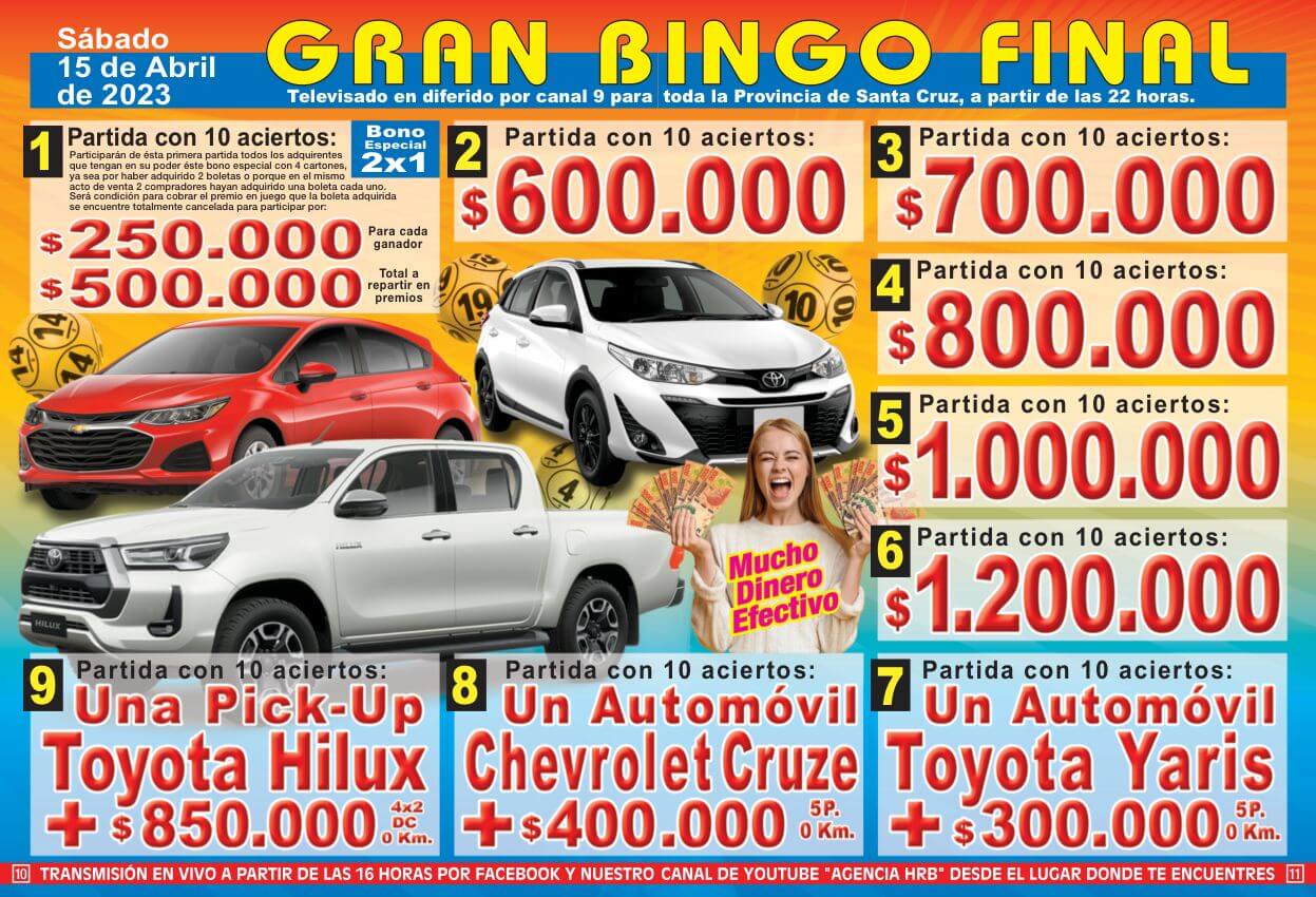 Gran Bingo Final Hospital Rio Gallegos 2022