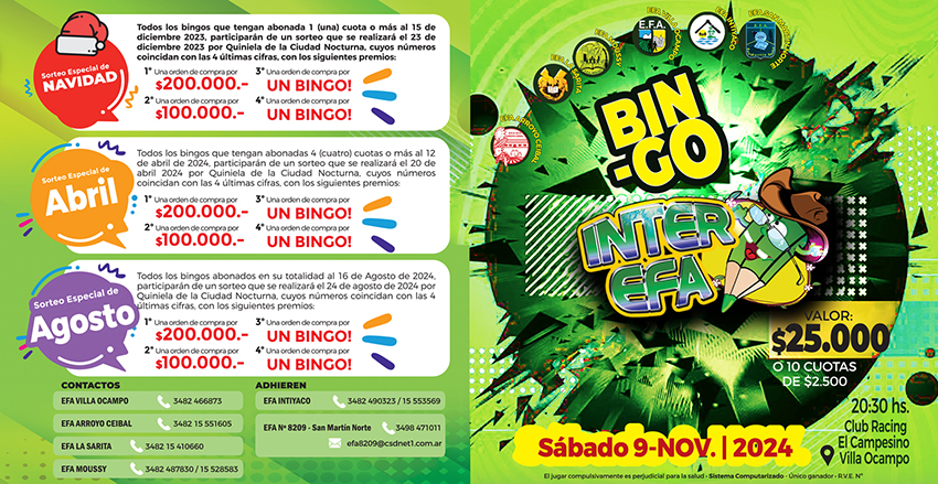 Bingo InterEfa 2023