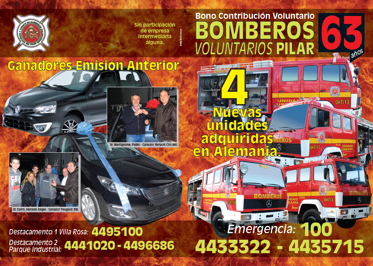 Bomberos Pilar 2015 Tapa